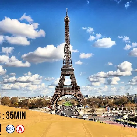 公寓 Le Simba 6min Train 5min Parking Paris *
